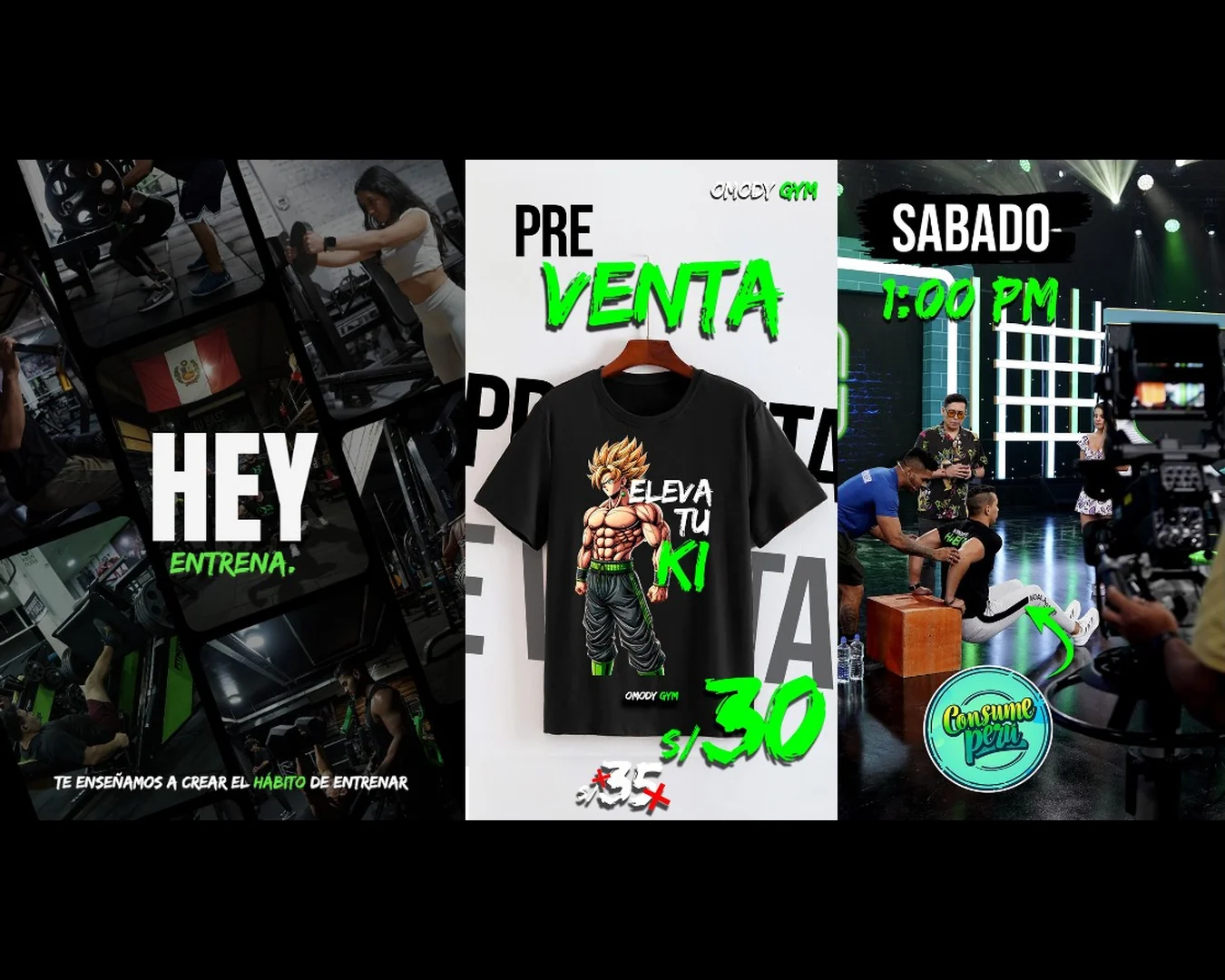 Piezas de marketing de Omody Gym
